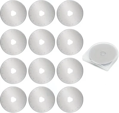 12 piezas cuchillas de corte rotativas 45 mm, cuchilla giratoria de repuesto para manualidades Quilti Foto 1 de 4