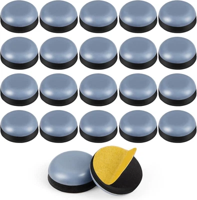 Deslizadores de silla de 1/2" media pulgada deslizadores de muebles pequeños para alfombra de piel redonda Foto 1 de 4