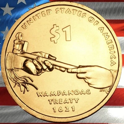 2011 Proof Sacagawea Dollar - Native American Series -  Wampanoag Treaty Reserve - Image 1 of 2