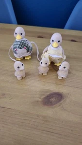 Sylvanian Duck Family with Triplets Vintage - Picture 1 of 12