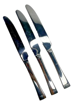 Juego de 3 piezas de repuesto de cubiertos de acero inoxidable liso brillante Towle Foto 1 de 4