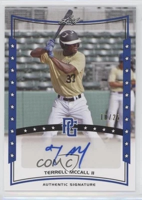 2014 Leaf Perfect Game Showcase Auto Blue /25 Terrell McCall II #A-TMC Auto - Image 1 of 2