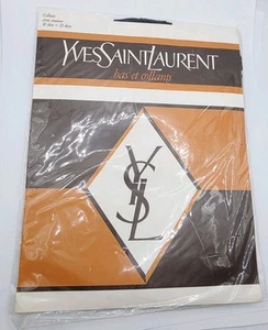 VINTAGE YSL YVES SAINT LAURENT Bas et Collants Noir FEINSTRUMPFHOSE New 38-40 - Picture 1 of 9