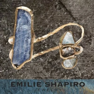 Brazalete Brazalete Cascada Cianita Aguamarina Joyería Emilie Shapiro - Imagen 1 de 9
