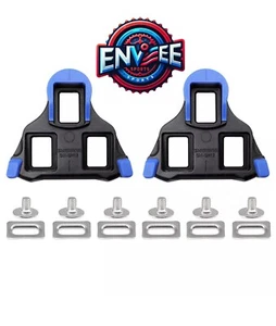 Genuine Shimano SM-SH12 Clipless SPD-SL Pedal Cleats Two Degree Float - Blue UK - Picture 1 of 4