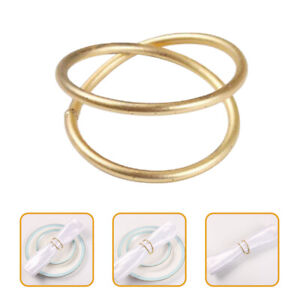 Bulk Gold Spiral Napkin Rings for Wedding Banquet (12pcs)