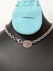 Tiffany & Co. Return To Tiffany Oval Tag Sterling Silver Necklace Choker 925
