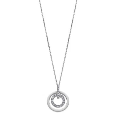 Collana Donna Lotus Style LS1868/1/1 Acciaio Con Pendente Cerchio e Strass - Immagine 1 di 2