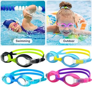 Kids Swimming Goggle Anti-Fog Leak Proof UV Resist Boys Girls Diving Goggles UK - Picture 1 of 24