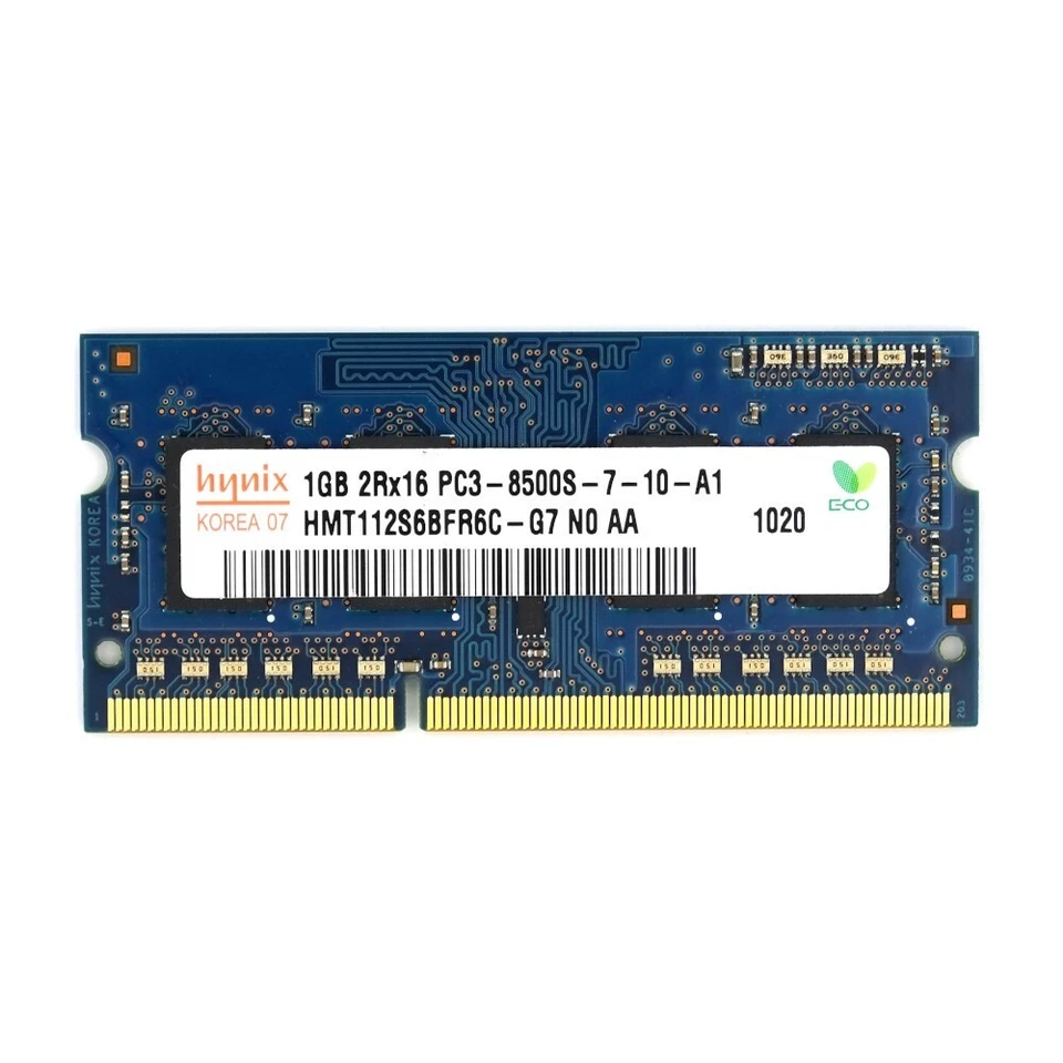 Memoria RAM HYNIX 1GB PC3 -8500S 2RX16 HMT112S6BFR6C-G7 N0 AA - Immagine 1 di 1