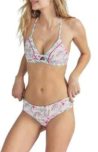 $70 Hurley x LoveShackFancy Reversible Bikini Pink Bottoms ONLY Size Small - Picture 1 of 2