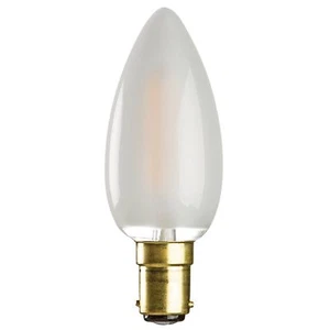 230V 2W LED 35MM SBC FROSTED CANDLE 3000K WARM WHITE 200 LUMENS NON-DIMMABLE - Picture 1 of 1