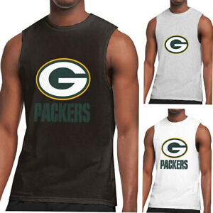 Packers Green Bay Men's Sleeveless T-Shirt Cotton Men's Gym Clothing US SIZE