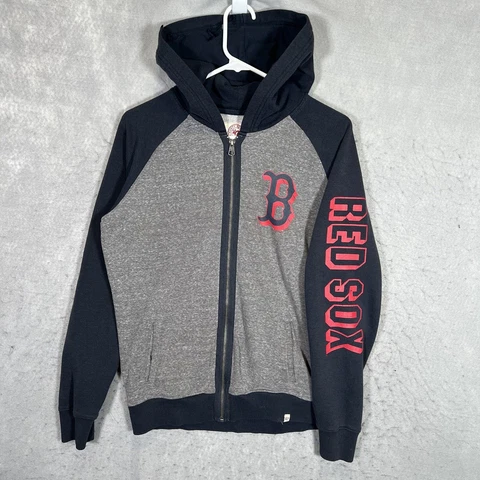 A1 47 Brand Boston Red Sox Full Zip Hoodie Sweatshirt Adult FITS SMALL MLB Mens Cover