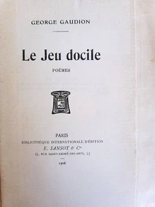 Gaudion Das Sanfte Spiel Sansot Versand Jean de Gourmont Holland Van Gelder 69 - Picture 1 of 9