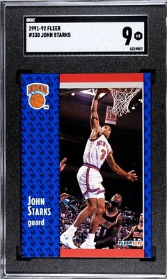 1991-92 Fleer - #330 John Starks RC - SGC 9.0 Mint - New York Knicks  - Imagem 1 de 2