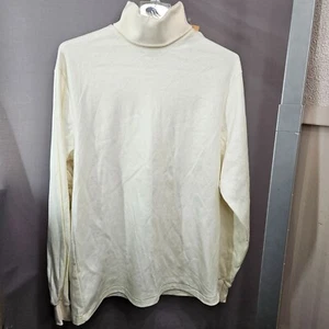 Eddie Bauer Men Shirt Top Turtleneck XL White Casual Business Cotton USA NEW - Picture 1 of 8
