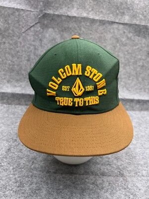 Volcom Stone Hat Cap Snap Back Adult One Size Green Polyester Blend Skate - Image 1 of 4