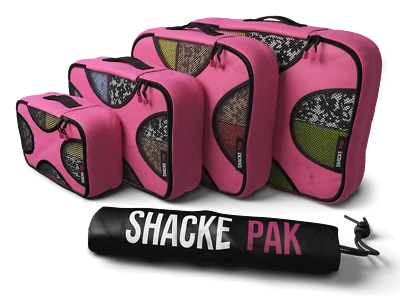 Shacke Pak - 4 Set Packing Cubes - Travel Organizers with Laundry Bag - Image 1 of 4