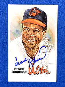 FRANK ROBINSON HOF SIGNED PEREZ STEELE BALTIMORE ORIOLES AL NL WS MVP PSA DNA - Picture 1 of 4