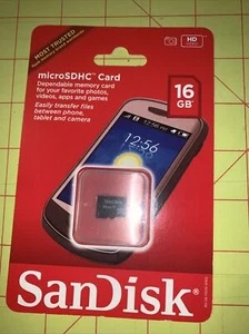 SanDisk 16GB Class 4 - MicroSDHC Card Memory Card Brand New - Picture 1 of 2
