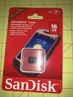 SanDisk 16GB Class 4 - MicroSDHC Card Memory Card Brand New - Image 1 of 2
