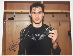 JONATHAN DROUIN SIGNED 11X14 PHOTO 1ST NHL GOAL TAMPA BAY LIGHTNING COA - Picture 1 of 1