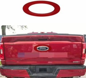 Red Rear Logo Emblem Badge Ring Cover Trim for Ford F150 2021-2022 Accessories - Foto 1 di 9