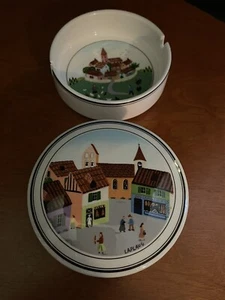 Vintage Villeroy & Boch trinket box and ashtray TOWN SHOP, COUNTRYSIDE - Picture 1 of 5