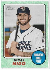 2017 TOPPS HERITAGE MINORS - GREEN BORDER - TOMAS NIDO /50