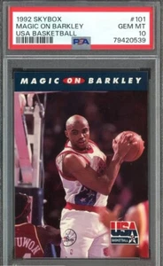 1992 Skybox USA Basketball #101 Magic On Barkley PSA 10 GEM MINT - POP 15!!! - Picture 1 of 2