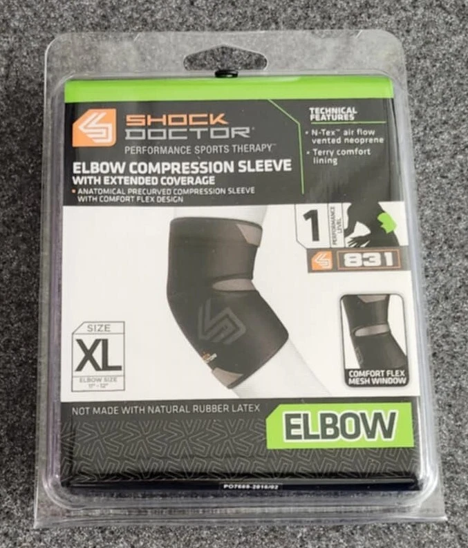 Shock Doctor Elbow Compression Sleeve with Extended Coverage - Size XL - Image 1 of 1