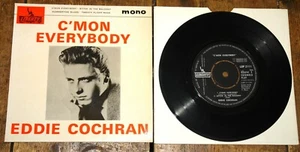 EDDIE COCHRAN ~ C'MON EVERYBODY ~ UK 4-TRACK CIRCULAR CENTRE LIBERTY 7" EP 1959 - Picture 1 of 7