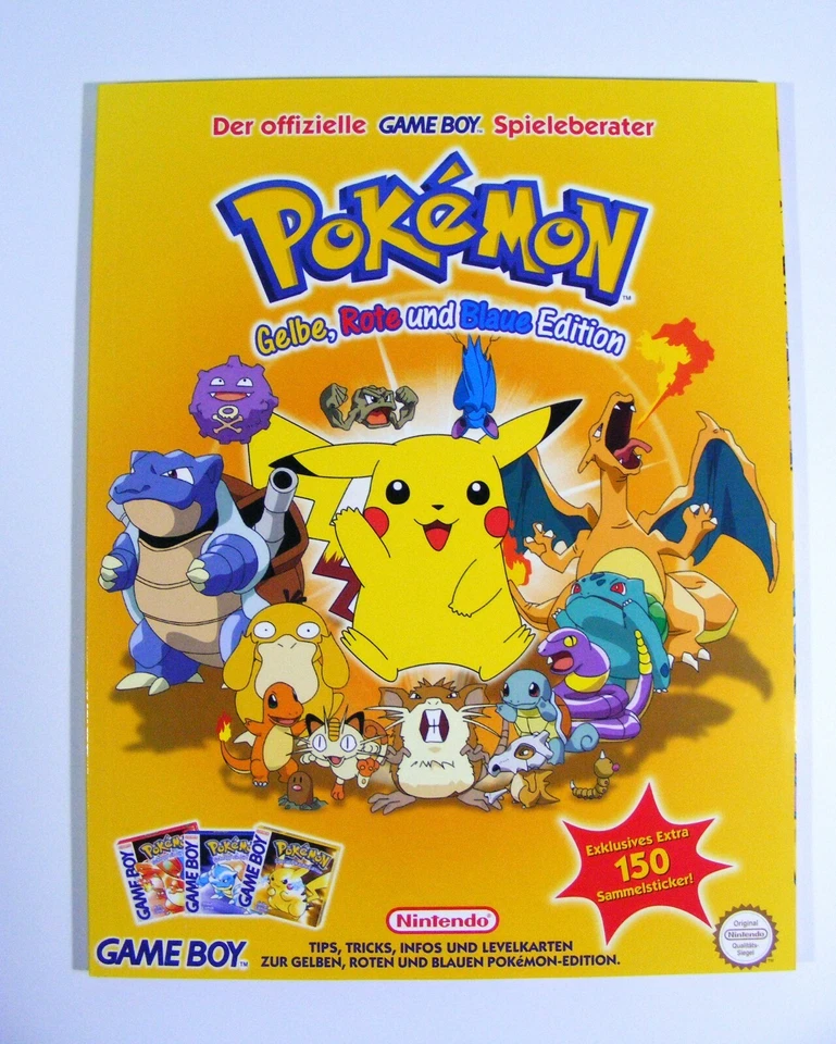 Lösungsbuch POKÉMON ROT BLAU GELB GameBoy NEU Spieleberater Edition GB Classic