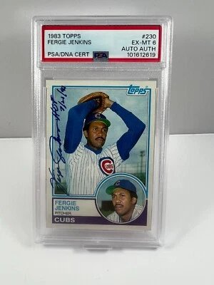 SIGNED 1983 Topps - Fergie Jenkins #230 - PSA/DNA - Image 1 of 2