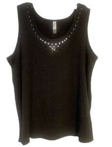 White Stag Women’s Silver Studded Shell Fluid Tank Top Medium Grey Size XL - Picture 1 of 4