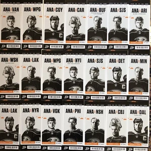 2013-2014-2015-2016-2017-2018-2019-2020 Anaheim Ducks Season Ticket Stubs Mint! - Picture 1 of 12