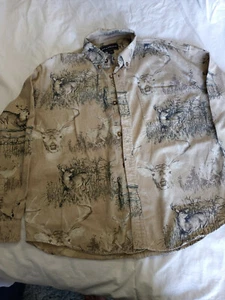 Bit & Bridle Outfitters Shirt Boys L Long Sleeves Button Front Deer 4H Show READ - Picture 1 of 6