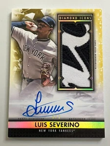 2019 Topps Diamond Icons LUIS SEVERINO Auto Jumbo Patch 1/1 Yankees Game Used - Bild 1 von 5