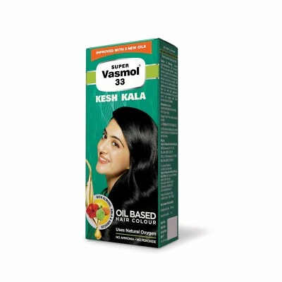 Kesh Kala by Super Vasmol 33-50ML Natural Black with Almond,Amla & Hibiscus