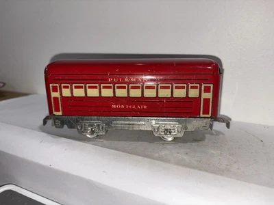 Marx пассажирский жестяной вагон поезда Montclair Pullman.   СЕРЕБРЯНОЕ ОСНОВАНИЕ VG++ винтажный трудно найти - Изображение 1 из 4