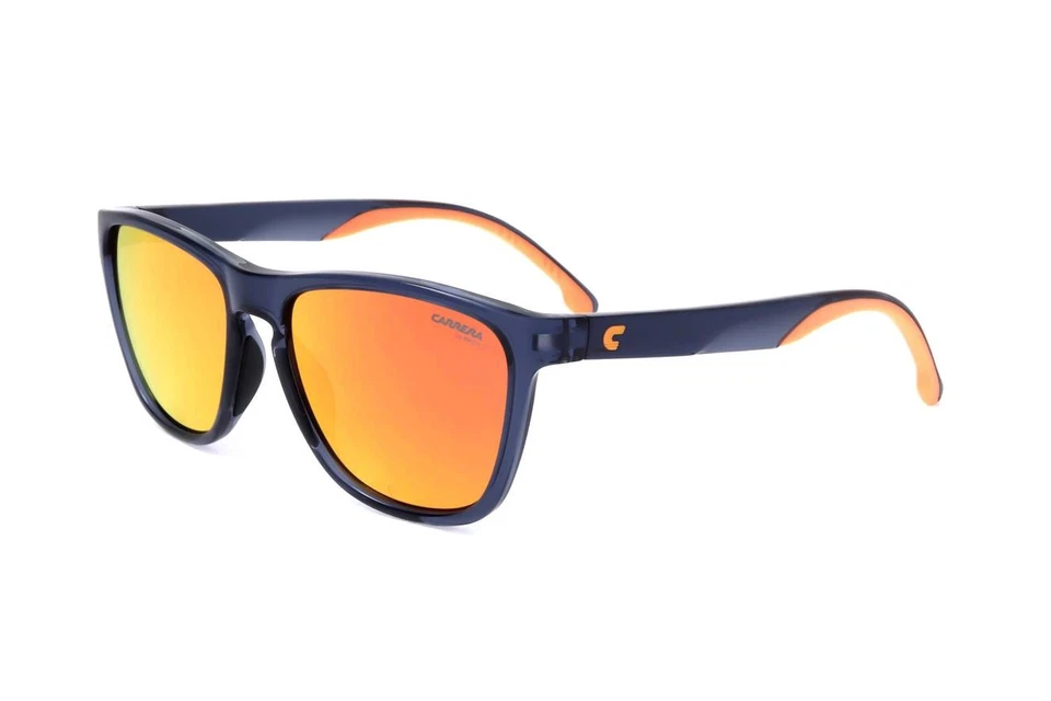 CARRERA 8058/S PJP UW Sunglasses Blue Frame Orange Mirror Lenses 56mm