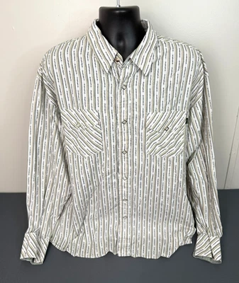 Cowboy Up Men's Long Sleeve Western Rodeo Button Front Shirt White Size 2XL - Image 1 of 4