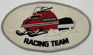 Vintage 1970er großer gestickter Aufnäher Chaparral Schneemobil Rennteam - Bild 1 von 11