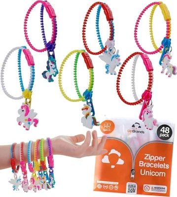 UpBrands Unicornio Cremallera Pulseras Conjunto a Granel, Kit para Fiesta de Cumpleaños Unicornio, G... Foto 1 de 4