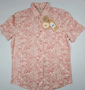 Faherty Stretch Playa Shirt Men’s Medium Short Sleeve Coral Tile Organic NWT$138 - Picture 1 of 8