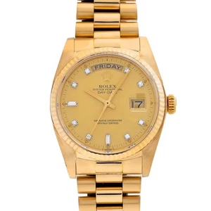 ROLEX Day date 18038A No. 74 (manufactured around 1982) Champagne/diamond me... - Picture 1 of 4