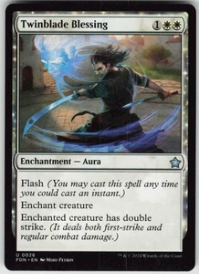 MTG Twinblade Blessing 26 Foundations U Normal NM - Bild 1 von 2