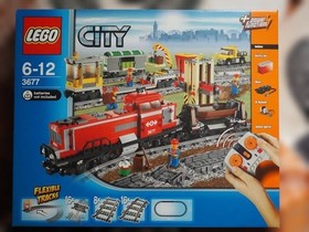 LEGO 3677 City Red Cargo Train 831 pcs ABS Bricks Remote Control 2011 Hobby