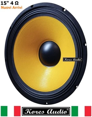 Kores Audio KW-154B Woofer/Sub Cono UNIVERSALE 15" Pollici 38 Cm 4 Ohm 500W - Immagine 1 di 4